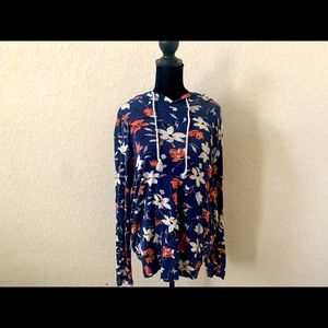 Lightweight Floral Hoodie